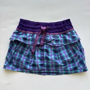 Lululemon personal best skirt oasis ombré lolo purple plaid size 4 vintage rare